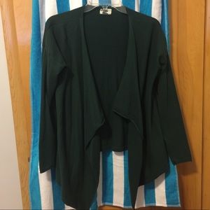 Old Navy Forest Green Drape Front Cardigan Sz M